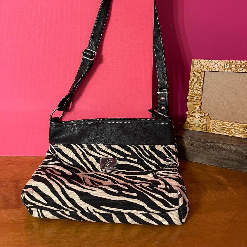 Grace Adele Zebra striped crossbody. NWOT